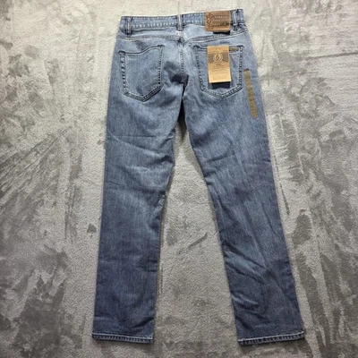 Volcom Vorta Jeans Mens 28x30 Blue Slim Straight Denim Stretch Regular Rise NWT - Image 1 of 4