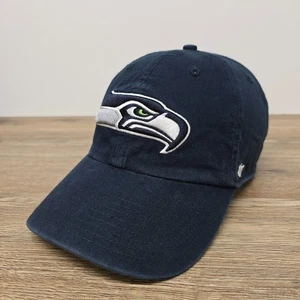 47 Brand Clean Up Hat Seattle Seahawks Adjustable NFL Blue Dad Cap OSFA - Bild 1 von 12
