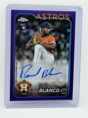 2024 Topps Chrome Update Ronel Blanco Purple Refractor Autograph Rookie /250 - Image 1 of 2