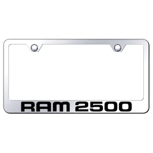Marco de matrícula inferior ancho de acero inoxidable cromado grabado con nombre para Ram 2500 - Imagen 1 de 2