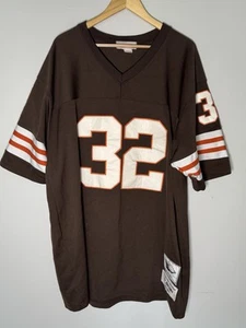 Maglia Cleveland Browns Jim Brown Throwback 1964 Mitchell & Ness 2XL - Foto 1 di 8