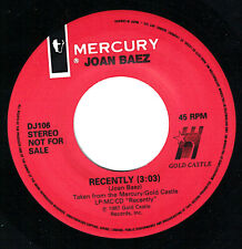 CANADA PROMO 1987 POP FOLK 45 RPM JOAN BAEZ : RECENTLY + RECENTLY