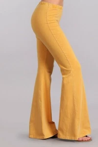 Chatoyant Mineral Wash Bell Bottoms Amber Medium - Picture 1 of 4