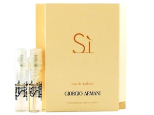GIORGIO ARMANI SI EDT 1.5ml .05fl oz x 2 PERFUME SPRAY SAMPLE VIALS - Picture 1 of 1