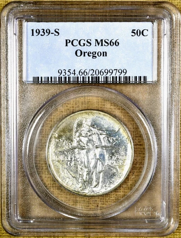 1939-S PCGS MS66 Oregon Trail Commemorative Half Dollar Cover