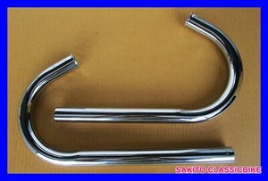 Fit HONDA BENLY 125 150  C92 C95 "Fit For BENLY" EXHAUST HEADER PIPE 2PCS. sa829 - Picture 1 of 6