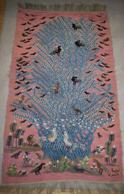 Kilim egipcio tejido a mano -6,6 pies - arte popular tapiz colgante de pared - alfombra decoración del hogar Foto 1 de 4