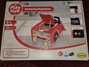 Playtive Automechaniker Echtholz Spielzeug Spiel Auto mit Werkzeug Und Stauraum  - Bild 1 von 10