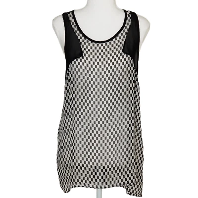 Soprano Tops black and white sleeveless - Size L - Image 1 of 3