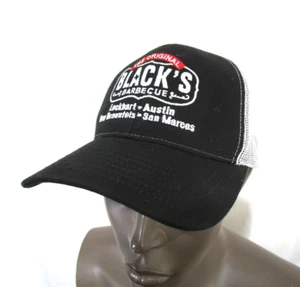 Cappello berretto baseball snapback a rete nero e bianco Blacks Barbecue taglia unica usato in ottime condizioni!! - Foto 1 di 9