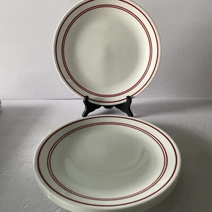 4 Corelle Vitrelle Break And Chip Resistant White&red Round Dinner Plate 10 1/4” - Picture 1 of 4