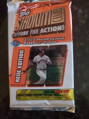 2002 Topps Stadium Club Relic Edition Baseball Sealed Unopend Pack 6 Cards - Image 1 of 2