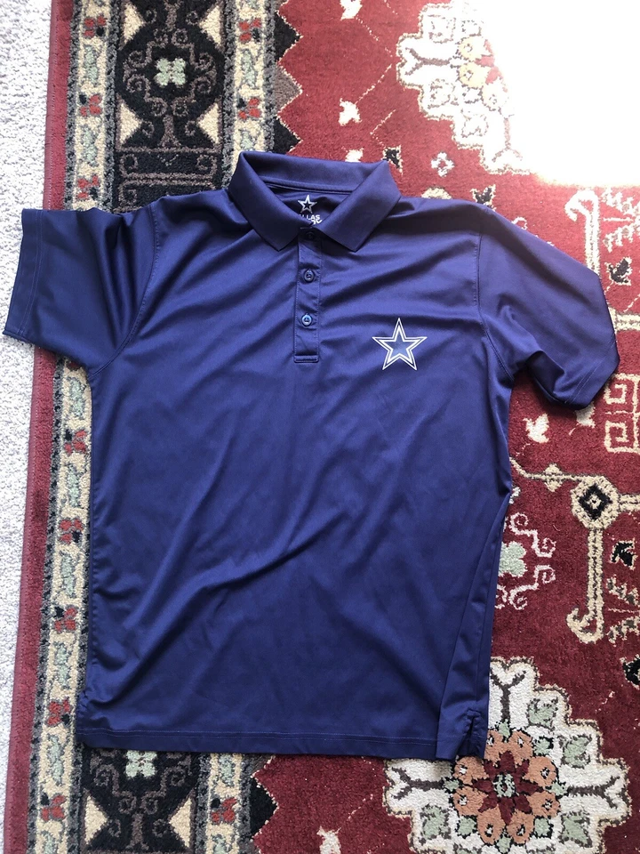 Camisa polo de golf Dallas Cowboys para hombre talla M azul marino ropa del equipo de la NFL  Foto 1 de 1