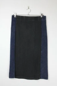 HOT OPTIONS Pencil Skirt - Sz 14 Womens Elastic Waist Cocktail Navy Blue Black - Picture 1 of 12