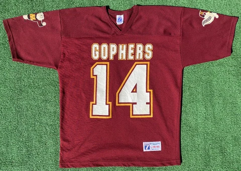 Vintage 80’s Minnesota Gophers Logo 7 Hockey Style Jersey USA Made Mens Sz Large Cover