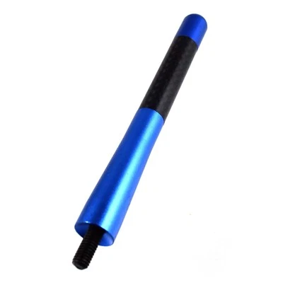 Antena corta rechoncha de fibra de carbono azul 5" para 07*09 GMC SIERRA HD 1500 2500 3500 Foto 1 de 2