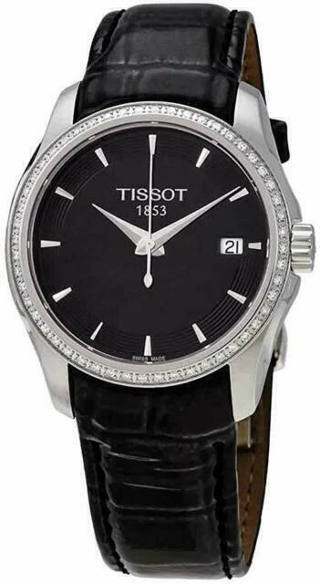 Tissot Couturier 32mm Steel Black Dial Diamond Ladies Watch T035.210.66.051.00 - Image 1 of 1