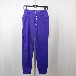 Girl's Vintage 90s Colored Denim Bongo Strait Leg Jeans - 7, Purple #7036 - Picture 1 of 9