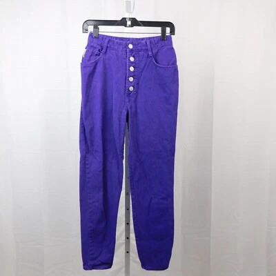 Pantalones de mezclilla Bongo de pierna estrecha vintage de los 90 para niñas - 7, púrpura #7036 Foto 1 de 4