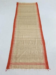 Vintage Traditional South Asian Handloom Cotton Shawl 241x86cm - Picture 1 of 12