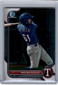 2022 Bowman Chrome Prospects Maximo Acosta Texas Rangers #BCP-113