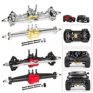 1 Set Metal Front and Rear Complete Axles for 1/18 RC Car Crawler Traxxas TRX4M - Picture 1 of 24