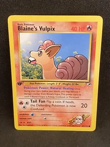 Blaine's Vulpix 65/132 ERSTAUSGABE unbespielt / NM siehe Pix - Bild 1 von 6