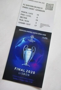 2020 Finale Champions League Bayern München - Paris Saint Germain / Foto Ticket - Bild 1 von 1