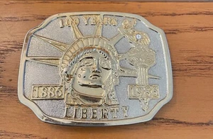 Vintage Gürtelschnalle 1886-1986 100 JAHRE FREIHEIT Freiheitsstatue - Bild 1 von 2