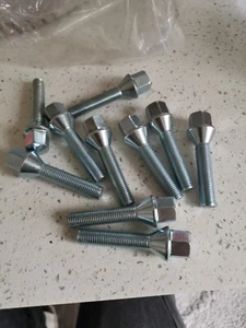 Placcato zinco conico 12 mm 1,5 60 gradi lungo 50 mm - Foto 1 di 5