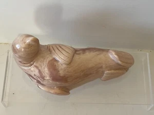 Chupak Juneau Alaska Native American Eskimo Inuit Carved Stone Seal Signed - Picture 1 of 8