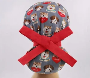 Scrub caps, or scrub hats, surgical cap women, womens scrub hat, dog ponytail - Picture 1 of 3