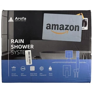 Arofa 10" Rain Shower Faucet System Brushed Nickel Rain Shower System Kit (NEW) - Picture 1 of 5