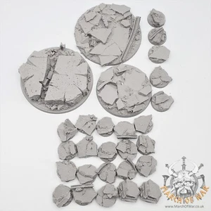 Bases for Cadia Stands box 28 bases, 25, 28, 80, 100mm march of war - Picture 1 of 13