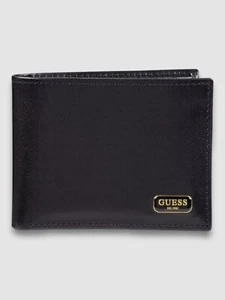 Guess Men's Black Solid Logo Rfid Chavez Passcase Wallet $48 31gu140001 #39 - Picture 1 of 3