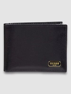 Guess мужской черный твердый логотип Rfid Chavez Passcase бумажник $48 31gu140001 #39 - Изображение 1 из 3