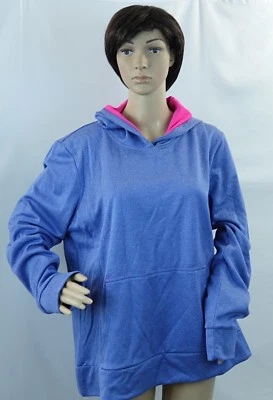 CASCADE SPORT Sudadera con Capucha Azul Con Rosa Forro Polar Inserto, Talla 2XL Foto 1 de 2