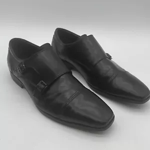 Unlisted by Kenneth Cole Double Monk Strap Dress Shoe Black Size 11.5 - Picture 1 of 22