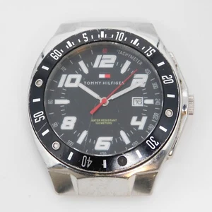 TOMMY HILFIGER F90313 All Stainless Steel Quartz Analog Men's Watch New Battery - Picture 1 of 10