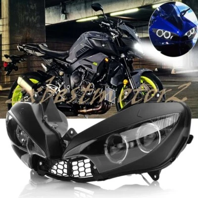 Conjunto de faros para Yamaha YZF R6 2003 2004 2005 YZF R6S 2006 2007 2008 2009 Foto 1 de 4