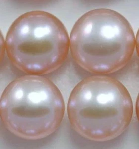 Natural Dusty Pink Button Half-drilled Freshwater Pearls for Making Earrings AAA - Picture 1 of 1