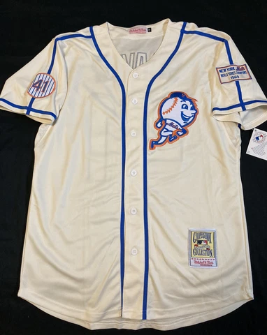 Tom Seaver NY Mets Stitched Mitchell & Ness Rare Mr. Met Jersey Size Large NWT Cover