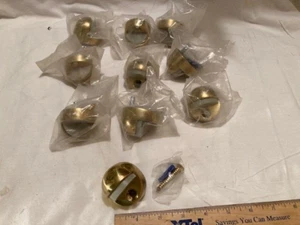 WHOLESALE LOT - IVES SOLID BRASS - COMMERCIAL GRADE -FLOOR MOUNT DOOR STOPS (10) - Picture 1 of 10