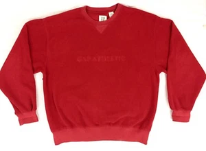 Gap Athletic Sweatshirt Vintage 90's Red Men’s L Ghost Spell Out Logo Crew Neck - Picture 1 of 6
