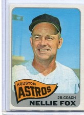 1965 Topps Baseball Card Nellie Fox HOF Houston Astros Near Mint # 485