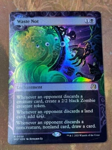1x FOIL BORDERLESS WASTE NOT - Commander - Magic The Gathering - Magic the Gathering - Imagen 1 de 1