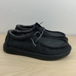 Hey Dude Jugend Größe 4,0 (W5) Wally schwarz Freizeit Slipper Halbschuhe Schuhe - Bild 1 von 11