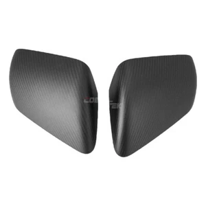 Side Mirror Cover For 15-21 Ford Mustang Matte Black Carbon Fiber Overlay Trim - Picture 1 of 2