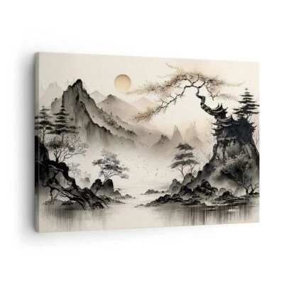 Wandbilder 70x50cm Leinwandbild Asien Japan Sicht Klein Bilder Art Wanddeko - Bild 1 von 4
