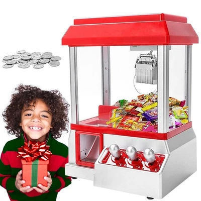 GIZMO CITY Candy Grabber Classic Desktop Arcade Imitation Coin Operated Claw Game Xmas Gift